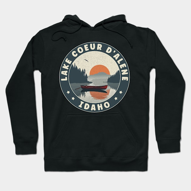 Lake Coeur d'Alene Idaho Sunset Hoodie by turtlestart